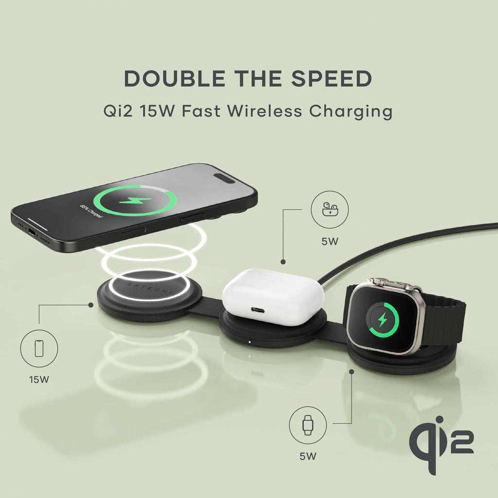 145W GaN USB-C Charger with 4 Ports & 3-in-1 Wireless Charging Station