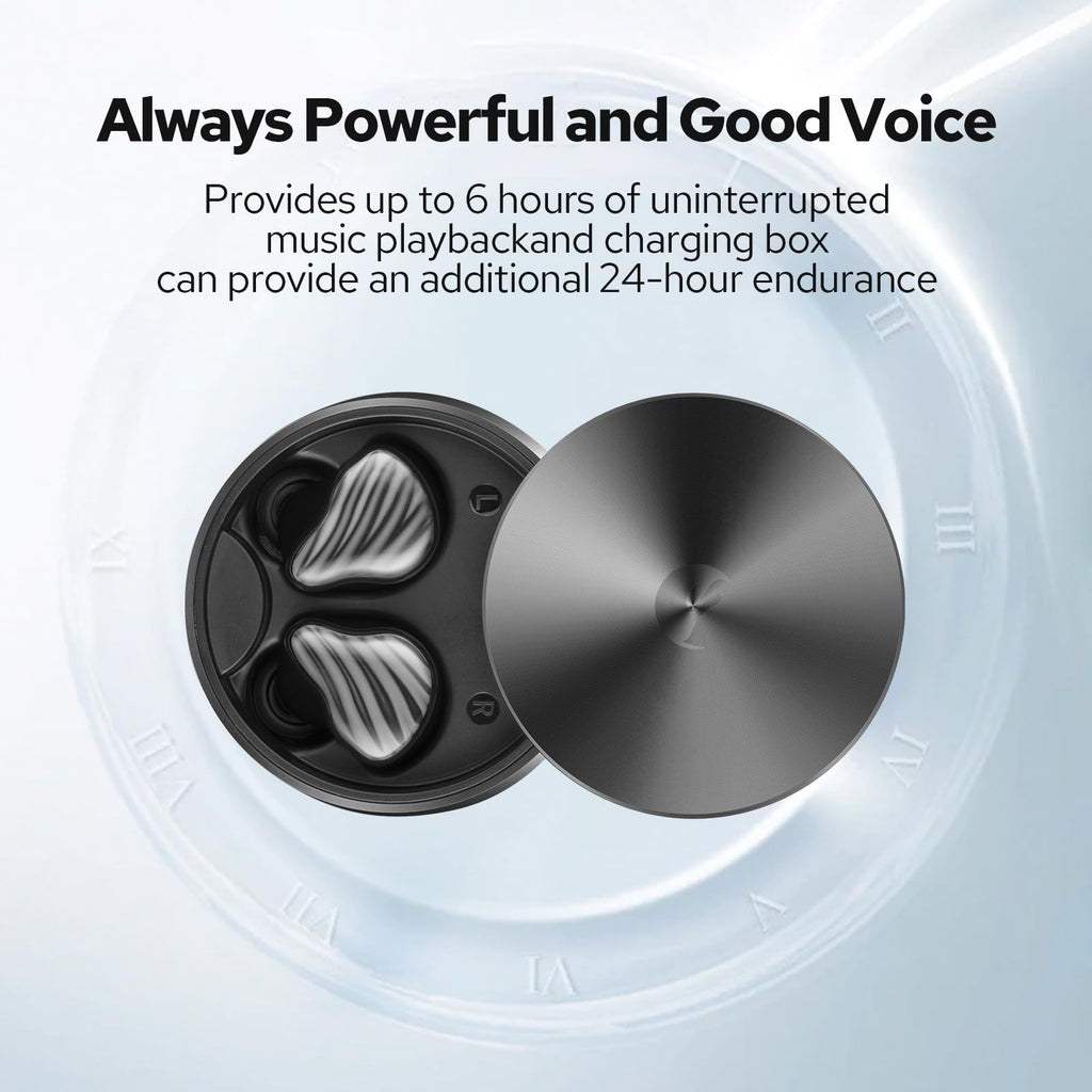 True Wireless Earbuds Bluetooth 5.2 with Noise Cancellation & 30-Hour Battery Life