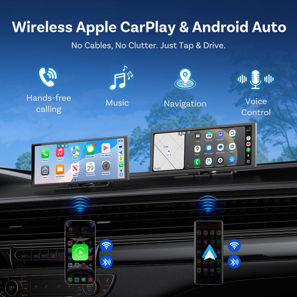 OTTOCAST ScreenFlow 11.4" Wireless CarPlay Screen for Car