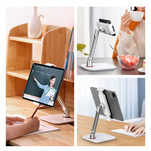 360° Swivel Aluminum Tablet & Phone Stand for Desk, 4.7–13"