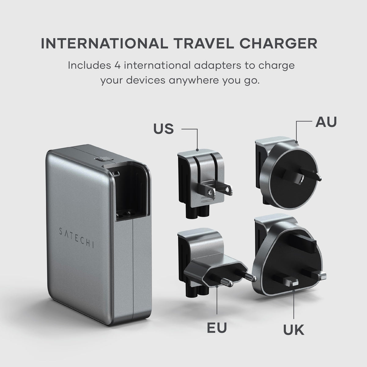 145W GaN USB-C Charger with 4 Ports & 3-in-1 Wireless Charging Station