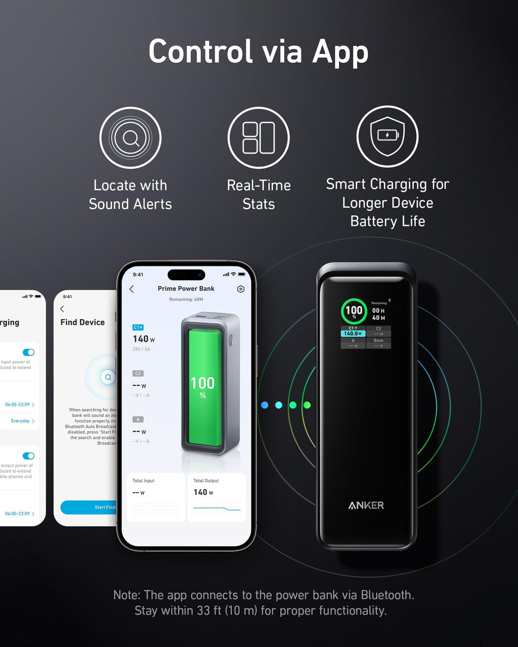Ultra-Slim 10000mAh Magnetic Power Bank with 3-Port 250W Fast Charging