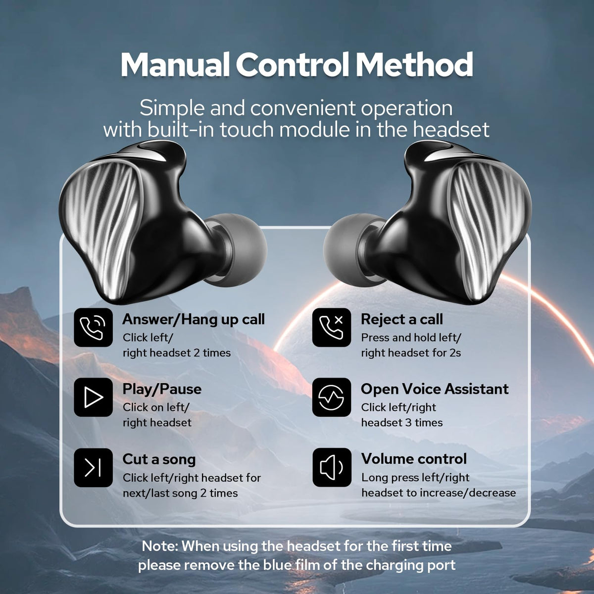True Wireless Earbuds Bluetooth 5.2 with Noise Cancellation & 30-Hour Battery Life