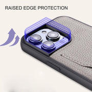Leather Case for iPhone 17 Series with Card Slot, Slim Protective Cover Gray