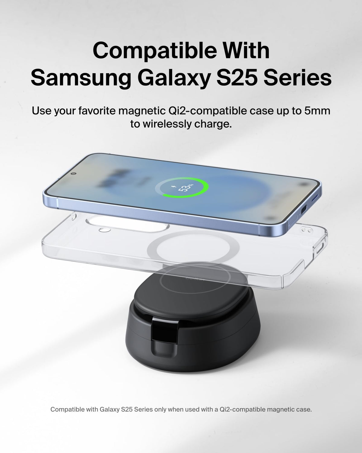 Qi2 15W Wireless Fast Charging Station 2-in-1 iPhone Charger