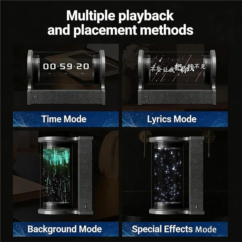 360° Holographic Lyrics Bluetooth Speaker, Portable Bluetooth Speakers