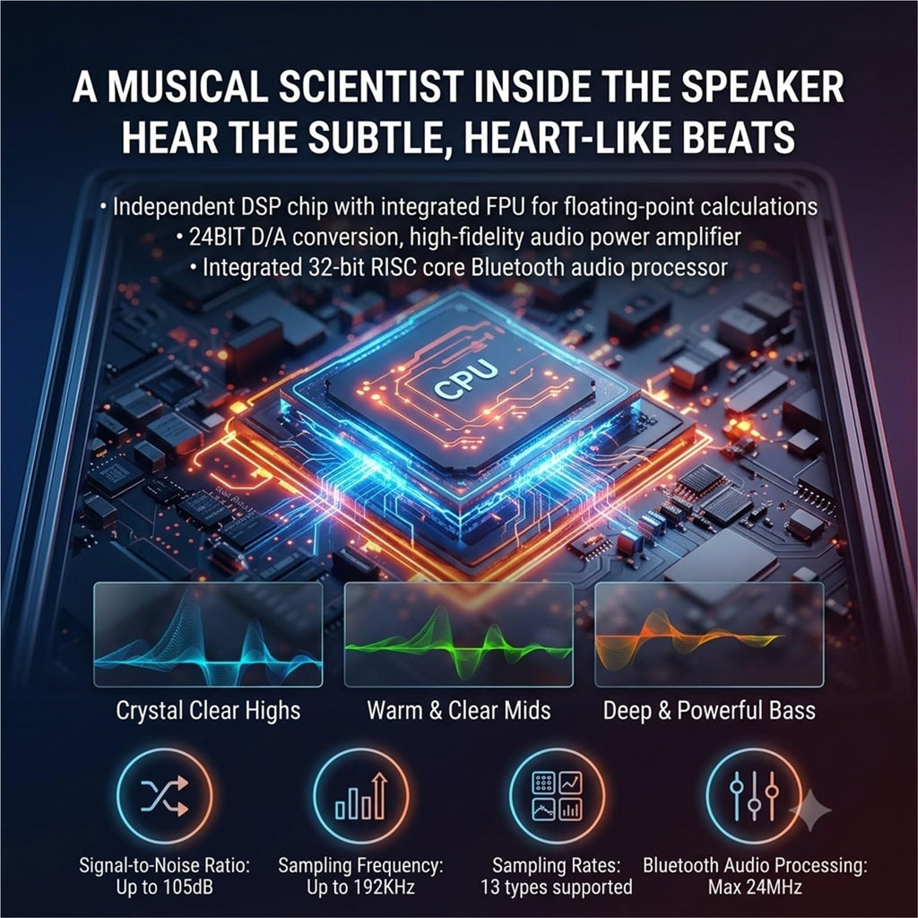 360° Holographic Lyrics Bluetooth Speaker, Portable Bluetooth Speakers