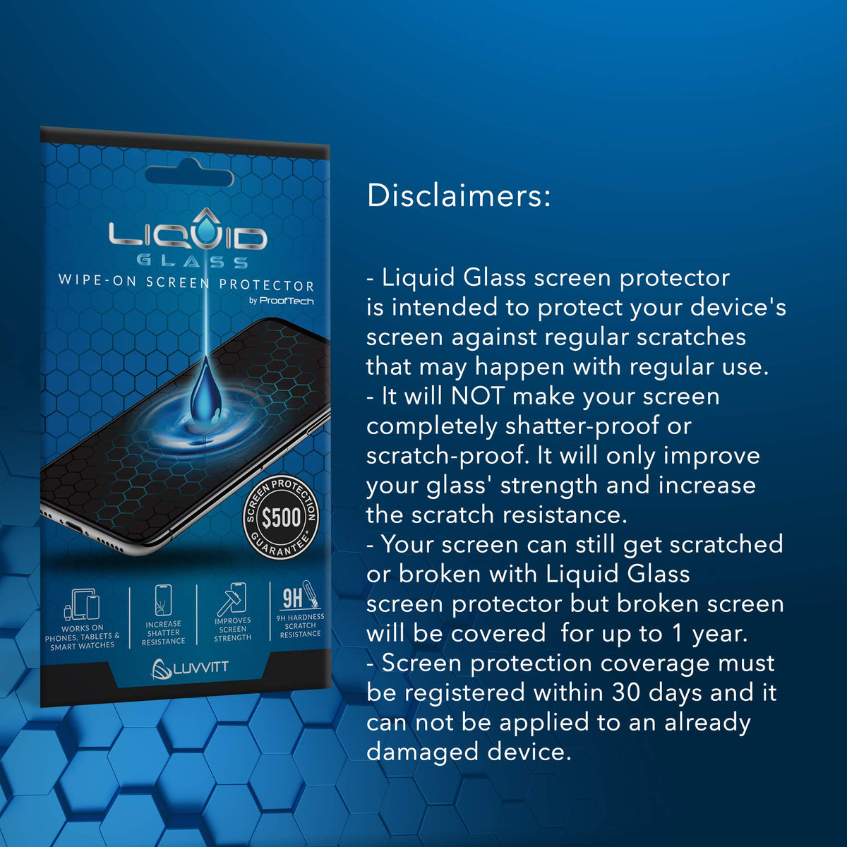 Universal Liquid Glass Screen Protector for Phones, Tablets & Smartwatches